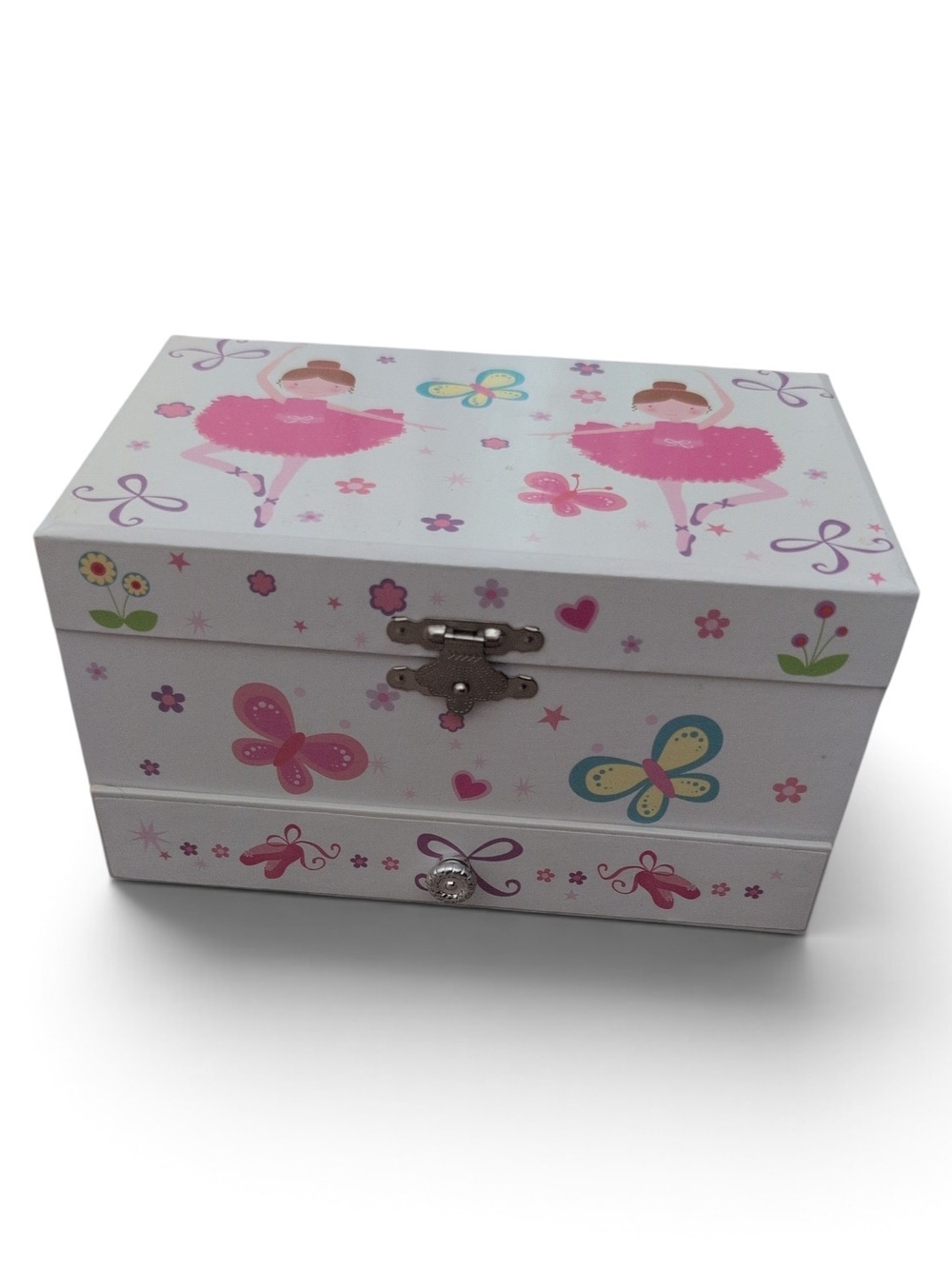 Kids Pink Ballerina Jewelry Box with Assorted Bracelets - Picture 2 of 3